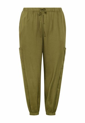 Yours Clothing, WOMEN'S CARGO TROUSERS - Pantalones cargo - olive