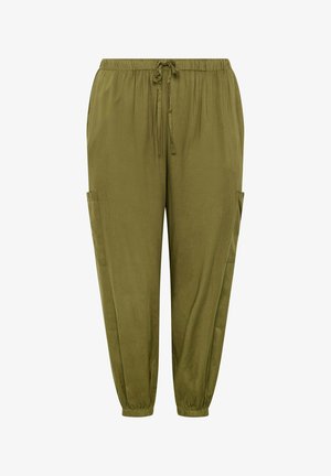 Yours Clothing, WOMEN'S CARGO TROUSERS - Pantalones cargo - olive