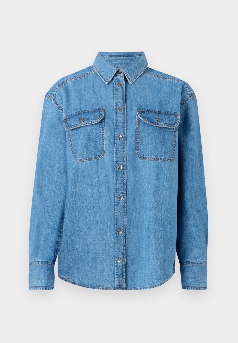 Tommy Jeans Overhemdblouse blauw denim/bluedenim Tommy Jeans Overhemdblouse blauw denim/bluedenim