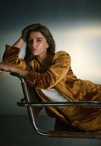 Next REGULAR FIT - EMBOSSED BREASTED  - Blazer - ochre yellow