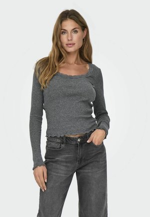 ONLY ONLXENA BOX JRS - T-shirt à manches longues - dark grey melange