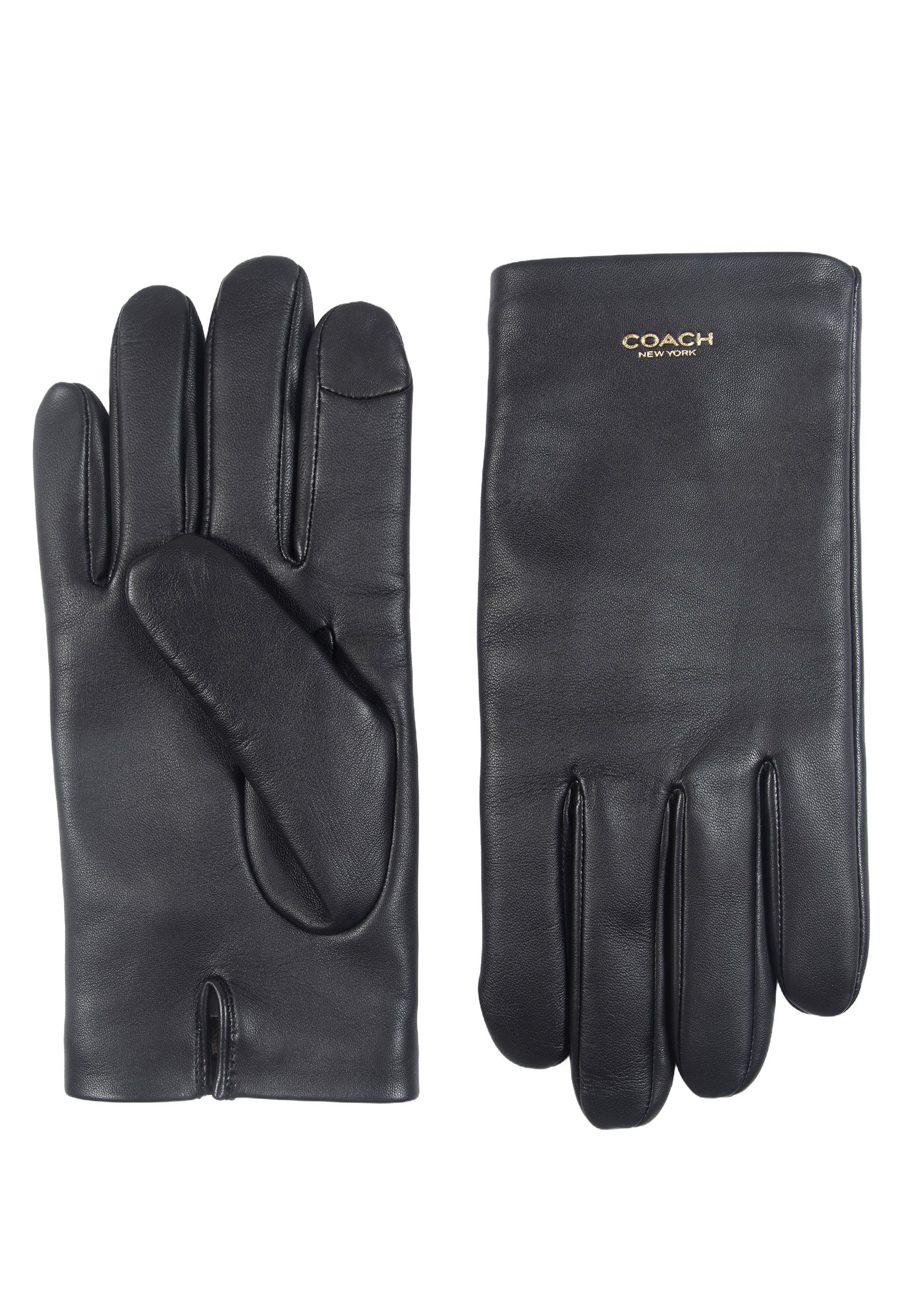 COACH SCULPTED C TECH - Gloves - black - Zalando