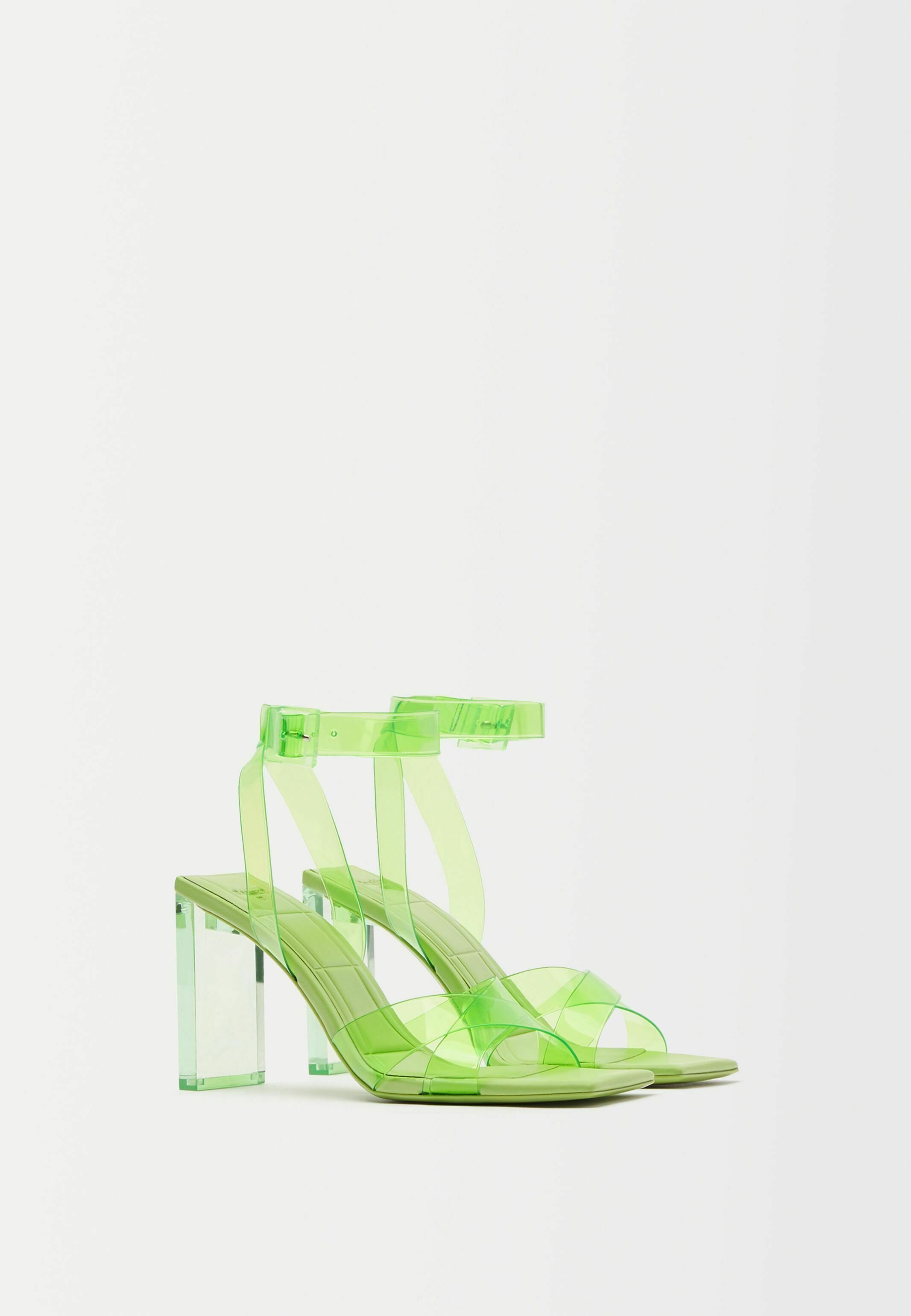 Bershka Sandalen met hoge hak - green/groen - Zalando.be
