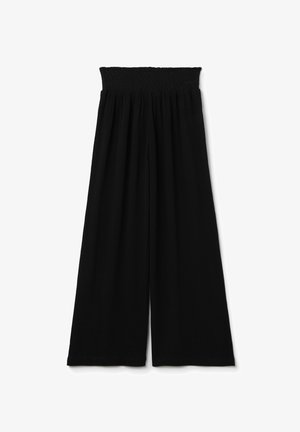 OVS WIDE LEG - Pantalones - black