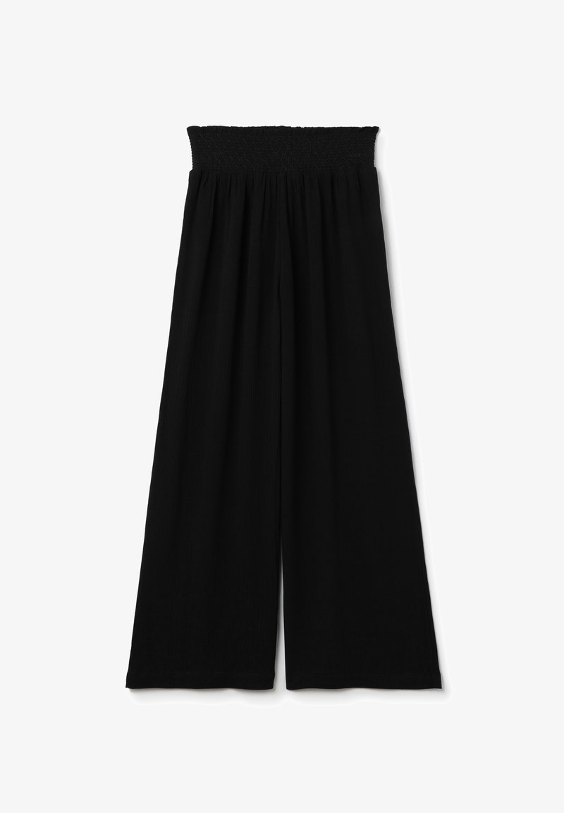 OVS WIDE LEG - Pantalones - black