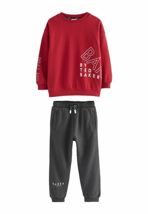 GRAPHIC AND JOGGERS SET   - Træningssæt - red charcoal