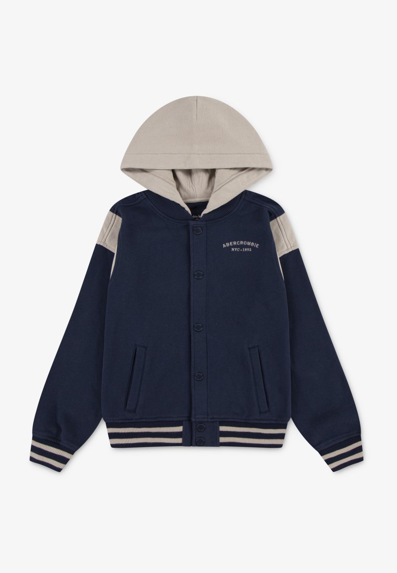 Abercrombie & Fitch HOODED - Felpa con zip - navy blazer