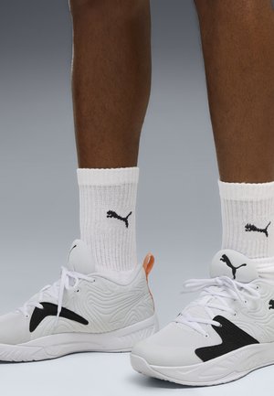 Puma, COURT PRO 3 MID BASKETBALLSCHUHE UNISEX - Scarpe da basket - white- black-melon glow