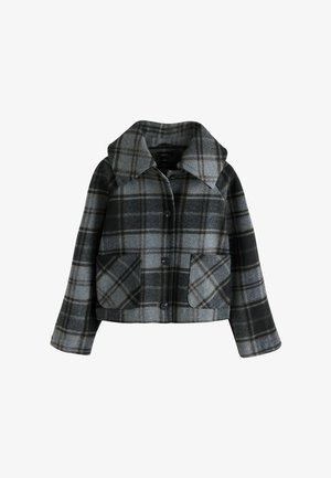 Next, CHECK CROPPED COLLARED JACKET - Leichte Jacke - grey