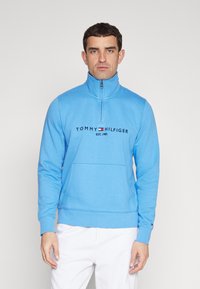 Tommy Hilfiger LOGO MOCK NECK - Melegítőfelső - blue spell