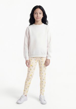 Friboo PRINTED 6 PACK - Legging (type pantalon) - off-white/dark green/mauve