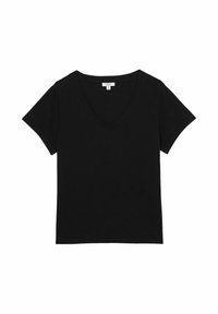 Reiss LUNA BRUSHED V-NECK - Pamata T-krekls - black