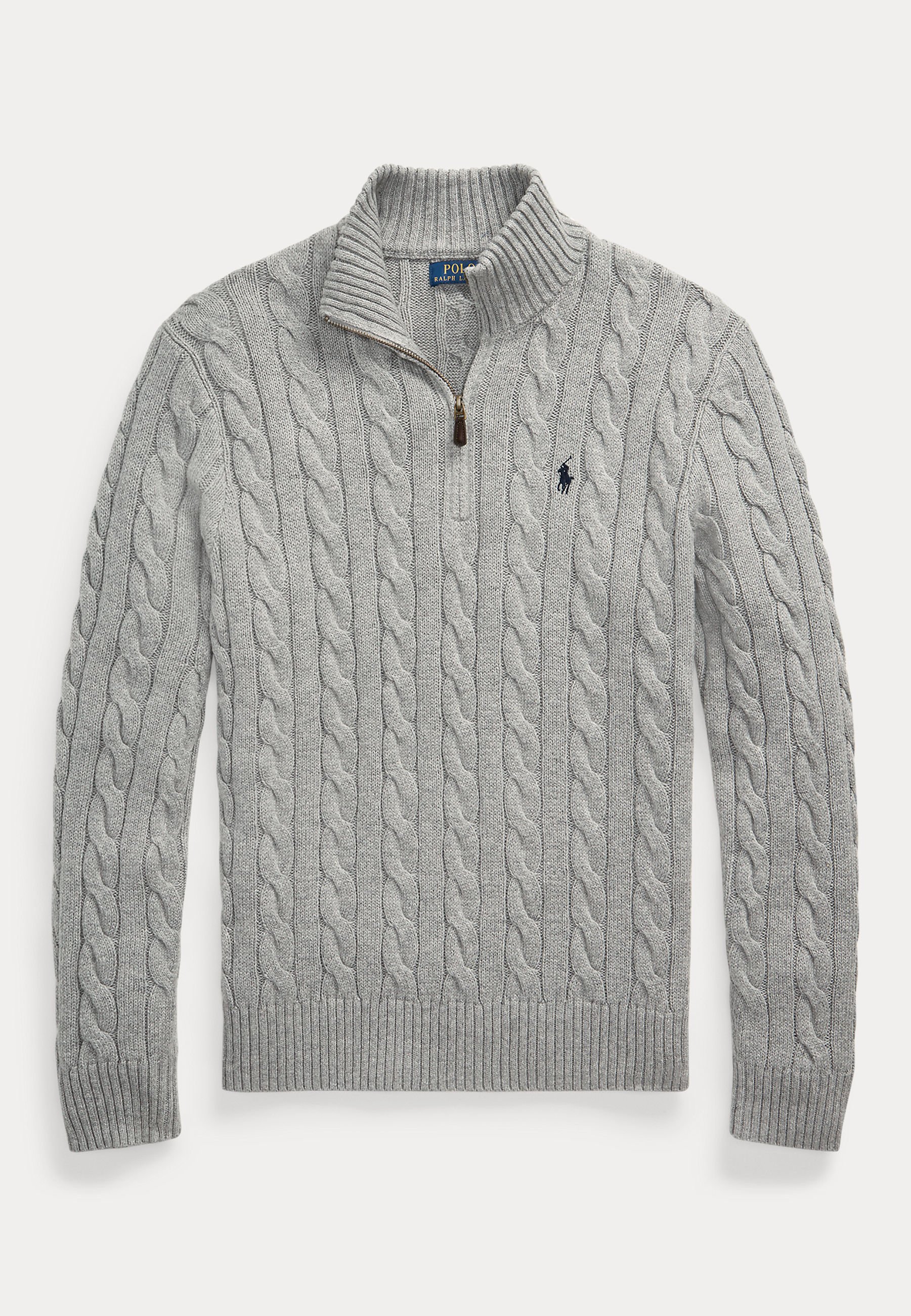 Polo Ralph Lauren CABLE-KNIT COTTON QUARTER-ZIP SWEATER - Pulover