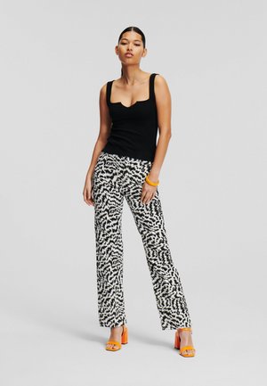 ALL OVER PRINT - Jean droit - elektrika black white