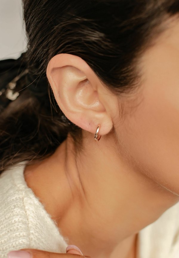 CLASSIC SMALL HOOP - Ohrringe - rosegoldfarben