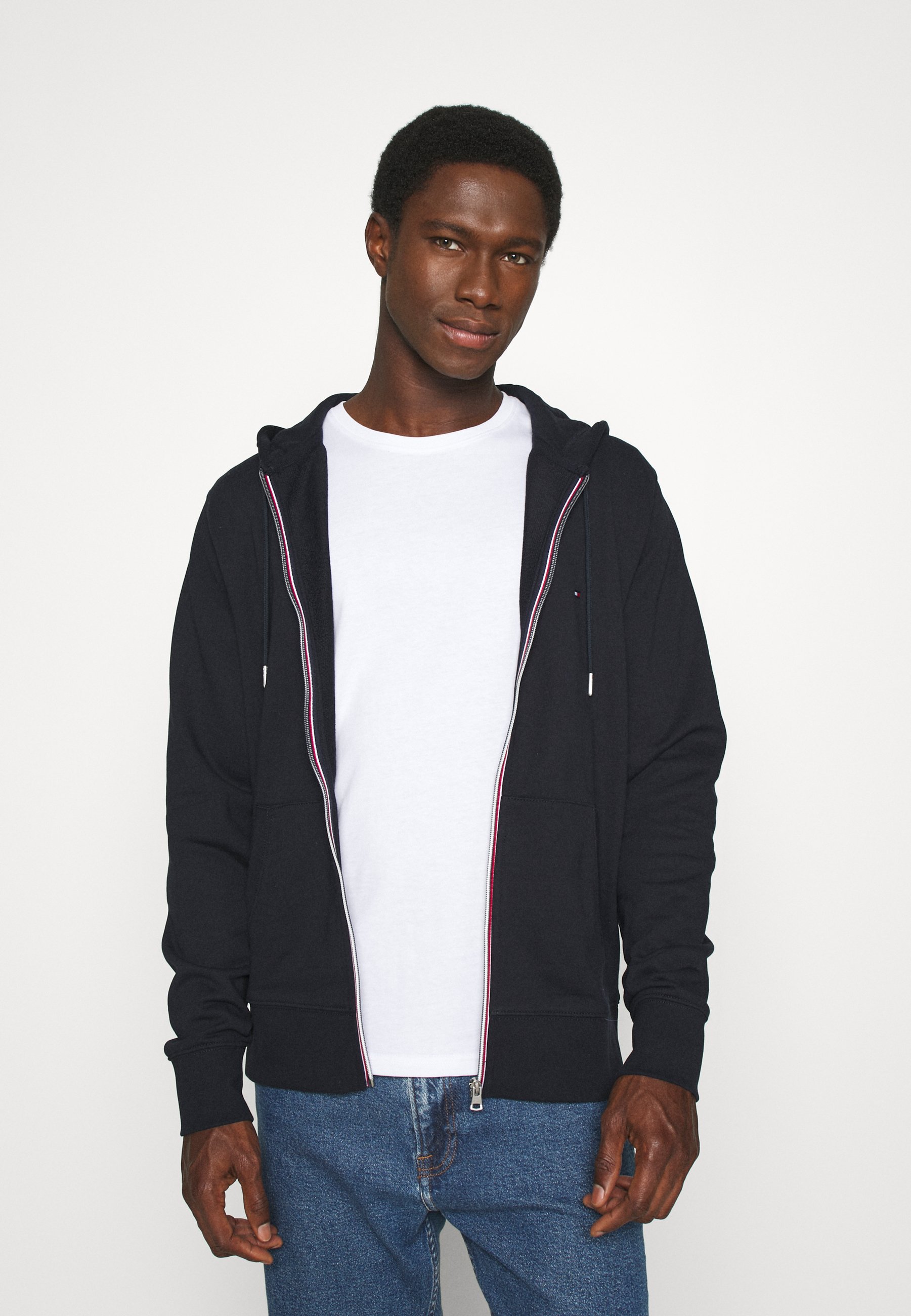 Tommy Hilfiger Men's Plains Drawstring Zip-Up Hoodie Macy's