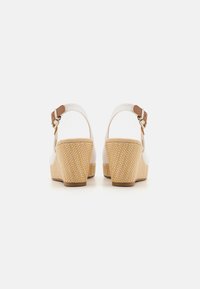 Tommy Hilfiger ICONIC ELBA SLING BACK WEDGE - Sandalen met sleehak - ecru