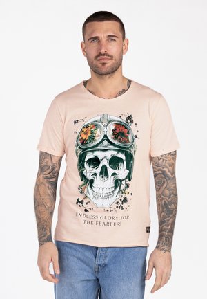 Key Largo FEARLESS ROUND - T-shirt print - salmon