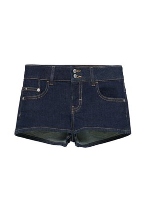 PULL&BEAR, DENIM WITH DOUBLE BUTTON - MINI SHORTS - Denimshorts - dark blue