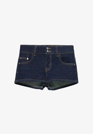 PULL&BEAR, DENIM WITH DOUBLE BUTTON - MINI SHORTS - Denimshorts - dark blue