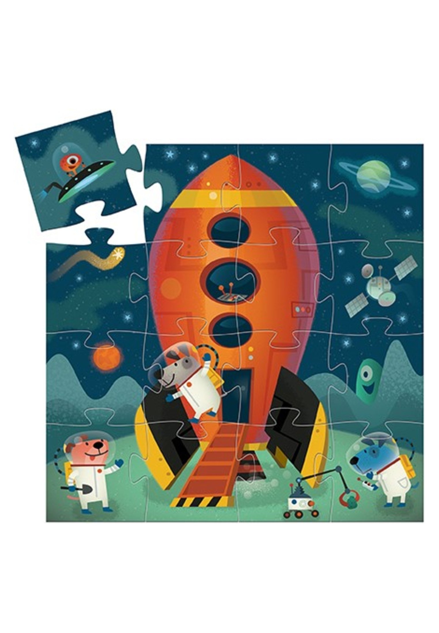 DJECO Steckpuzzle Savan & Co – Für Kinder, Bunt, Mit 15 Teilen
