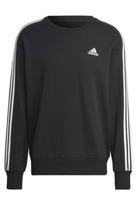 adidas Sportswear ESSENTIALS 3-STRIPES - Športni pulover - black