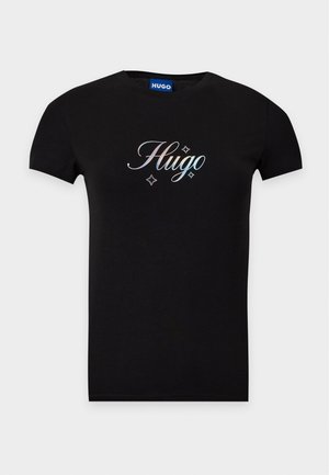 HUGO, TEE - Тениска с щампа - black