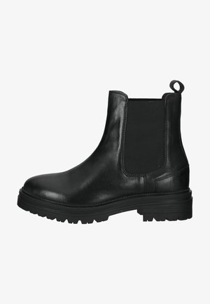 Enkellaarsjes met plateauzool - black