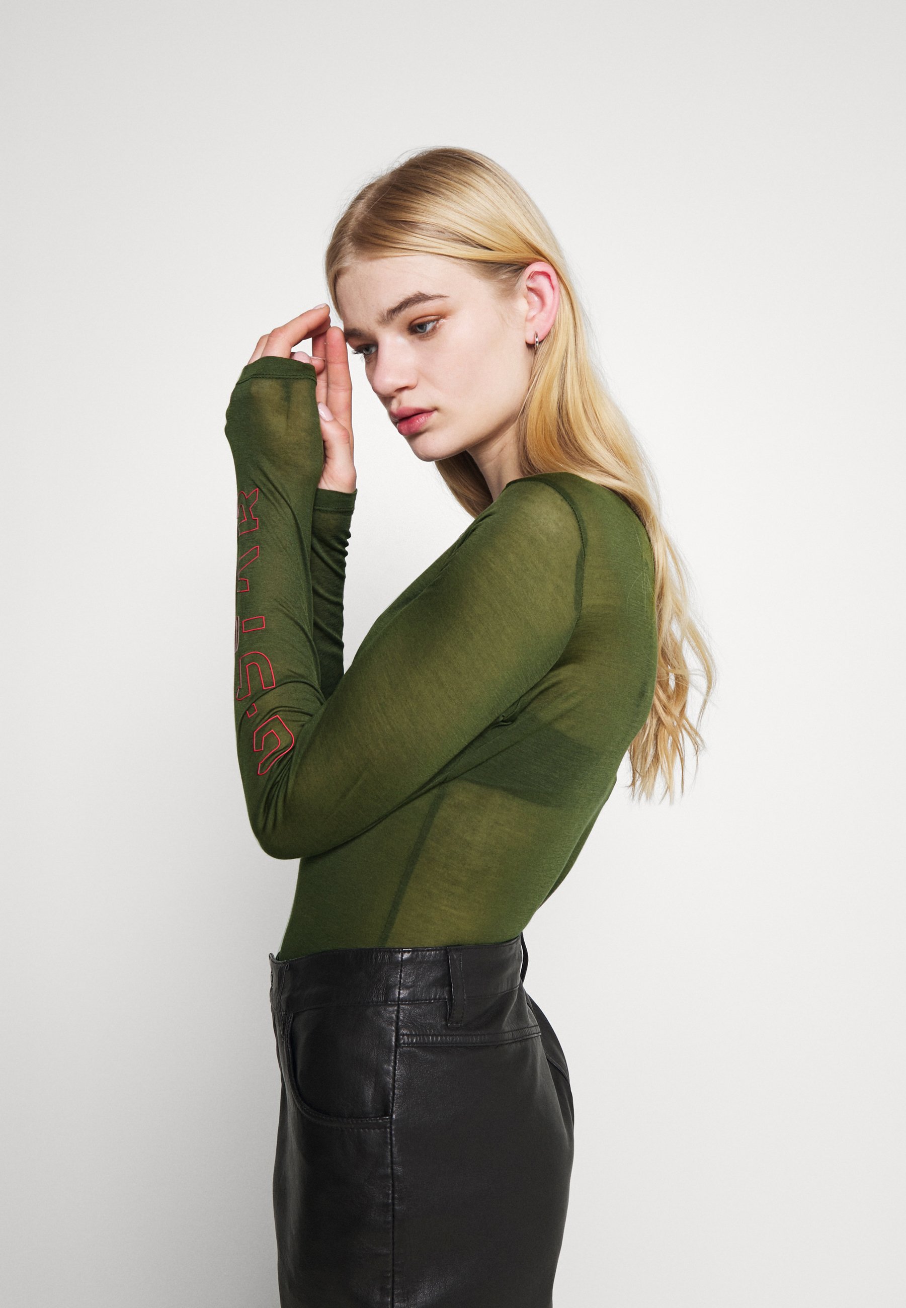 Women SHEER GRAPHIC SLIM FIT - Long sleeved top Women SHEER GRAPHIC SLIM FIT - Long sleeved top