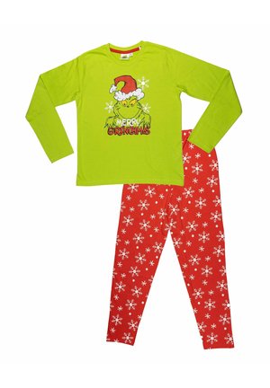 THE GRINCH SET LANGARM - Pyjama set - grün rot