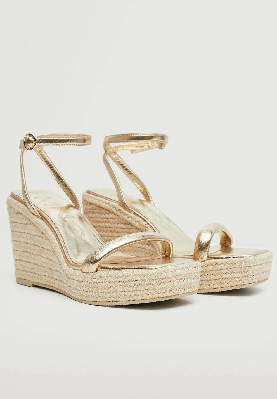 Mango CARMINA - Sandalias de tacón - goud/dorado - Zalando.es
