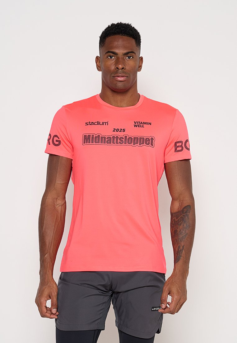 Björn Borg Sport T-shirt donkerroze