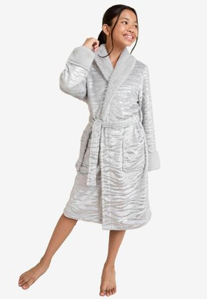 REGULAR FIT - SOFT TOUCH SHAWL COLLAR - Badekåber - silver zebra
