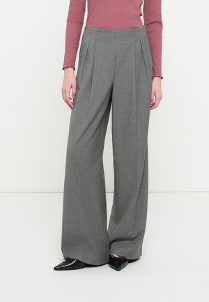 VMHAILEY WIDE PLEAT - Broek - medium grey melange