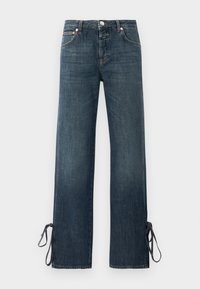 GILLAN STRAP DETAIL - Wide leg - dark blue