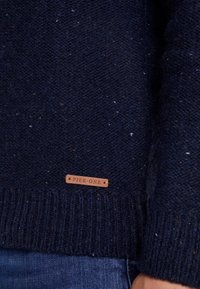 Pier One Stickad tröja - mottled dark blue