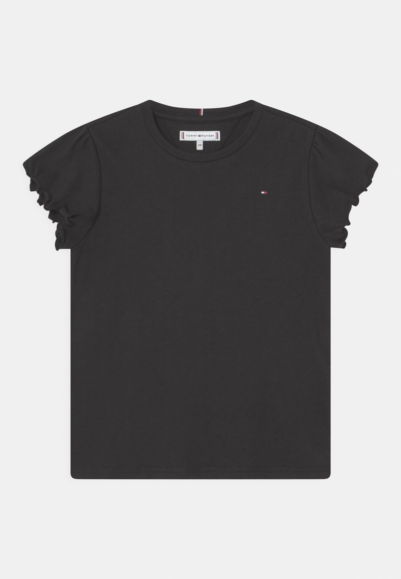 Tommy Hilfiger ESSENTIAL RUFFLE SLEEVE - T-paita - black