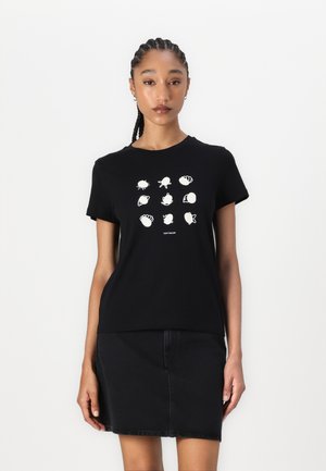 TOM TAILOR WITH PRINT - T-shirt imprimé - deep black