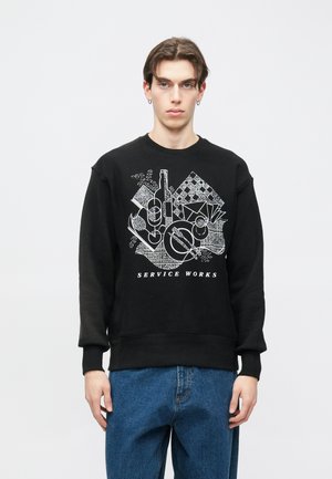 FREQUENT FLYER CREW NECK - Mikina - black