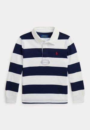 Polo Ralph Lauren THE ICONIC RUGBY SHIRT 2-14YO - T-shirt à manches longues - white/cruise navy
