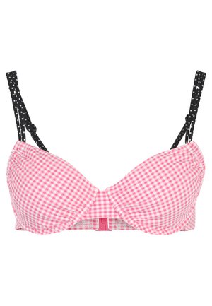 Buffalo, VICHY - Bikini top - rose/black