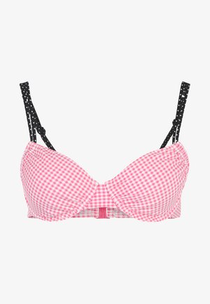Buffalo, VICHY - Bikini top - rose/black