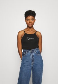 Karl Kani - TAPE SMALL SIGNATURE - Top - black Minijatura 1