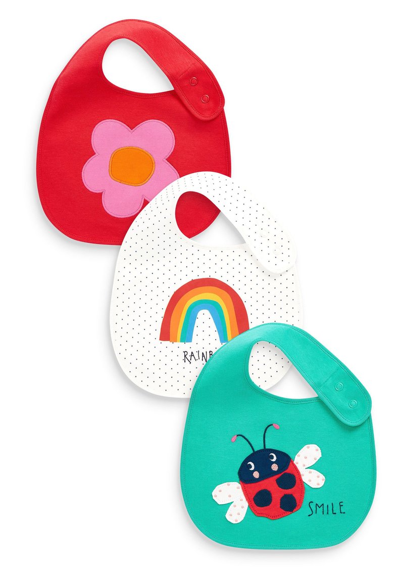 Next BABY BIBS 3 PACK Bavoir bright rainbow/bleu ZALANDO.FR