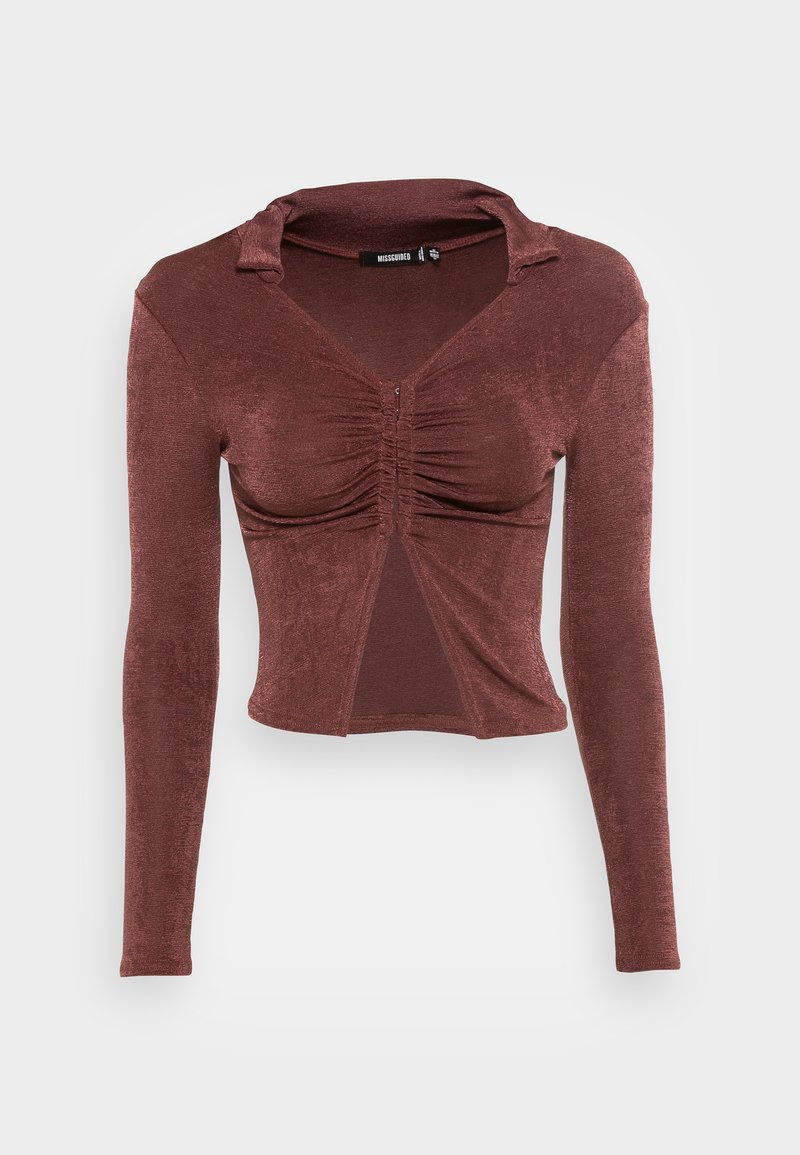 Missguided Blouse donkerbruin