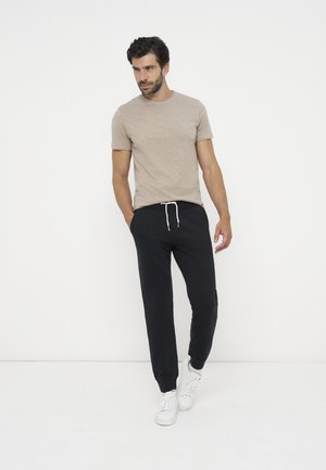 Pier One, 3 PACK - Pantaloni sportivi - mottled light grey/mottled dark blue/black