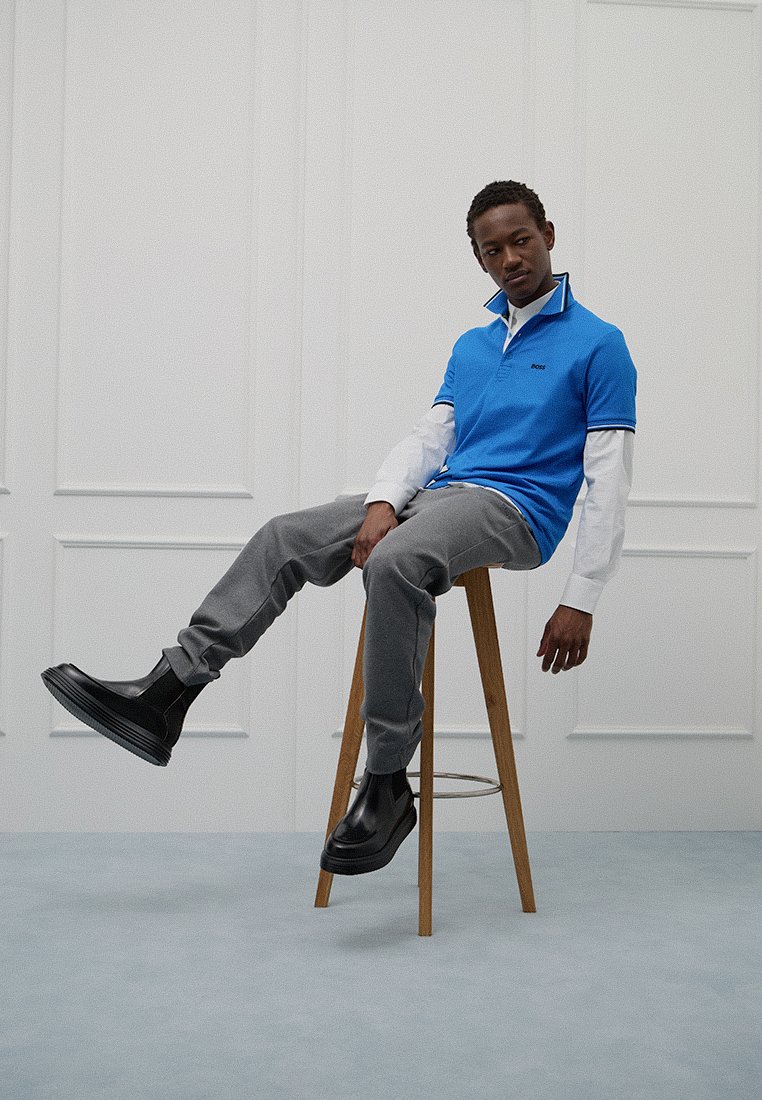 Boss Poloshirt blauw Boss Poloshirt blauw