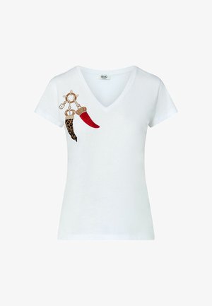 LIU JO, LIU JO V-NECK T-SHIRT - T-shirt imprimé - white