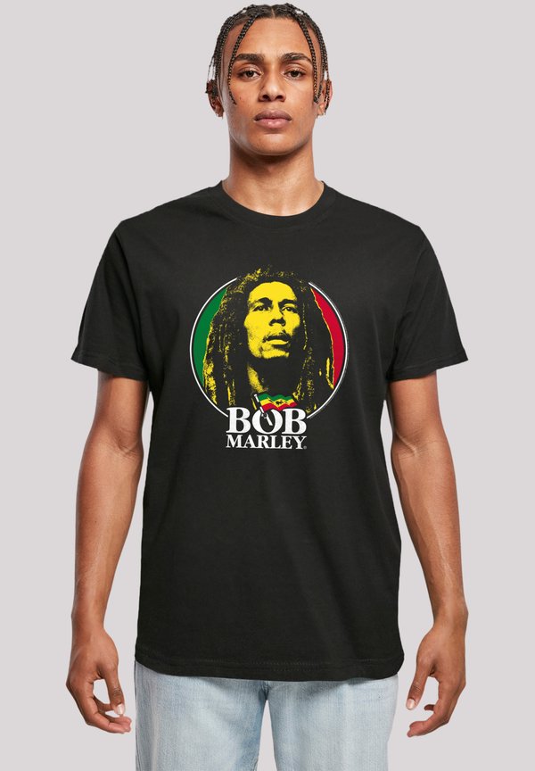 BOB MARLEY LOGO BADGE REGGAE MUSIC - T-Shirt print - schwarz