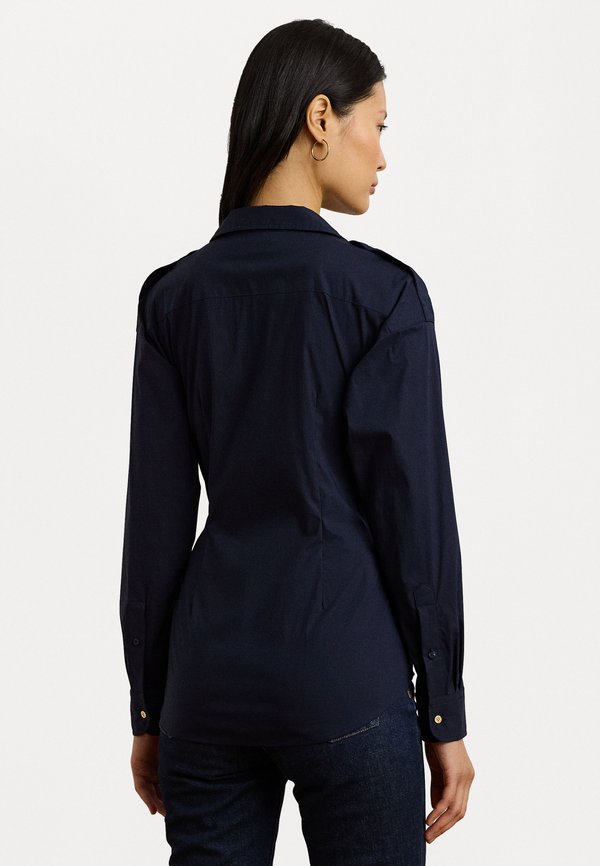 TIE FRONT COTTON BLEND SHIRT - Button-down blouse3